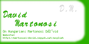 david martonosi business card